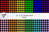 Buffalo Plaid Rainbow Digital Paper - Buffalo Plaid Pattern
